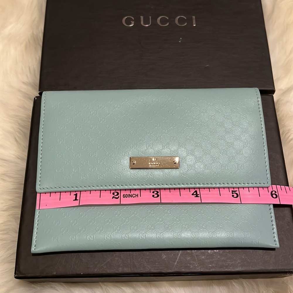 Gucci card case/wallet, new with a tag, light blue, elegant - Picture 6 of 8